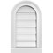 Ekena Millwork Round Top Surface Mount PVC Gable Vent: Functional, w/ 2"W x 2"P Brickmould Sill Frame, 12"W x 20"H GVPRT12X2003SF - alternate 1
